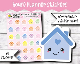 House Planner Stickers, Rent Due Stickers, Mortgage Due Stickers, Pay Rent, Kawaii, Mini,   Vertical Planner