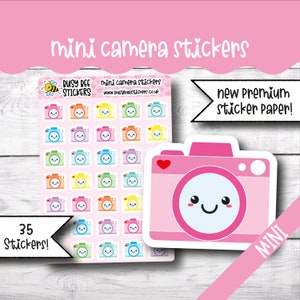 Kamera, Planer Aufkleber, Foto, Fotografie, Aufbewahrung von Erinnerungen, Scrapbooking, Mini Aufkleber, Vertikaler Planer
