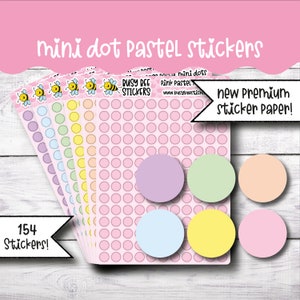 Mini Dots Planner Sticker, Funktionale Planer Aufkleber, Bullet Journal Sticker, Marker, Listen, , Vertikaler Planer