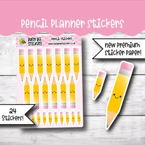 Bleistift Planer Aufkleber, Schule Planner Aufkleber, Aufkleber für Lehrer, Schulanfang, Studium, Vertikaler Planer