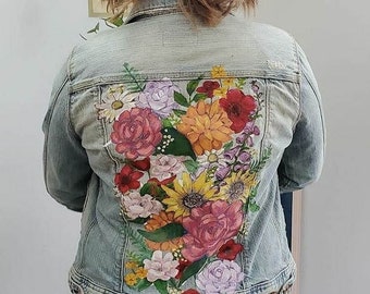 Custom Hand Painted Jean Jacket