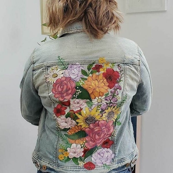 Custom Hand Painted Jean Jacket