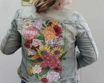 Custom Hand Painted Jean Jacket