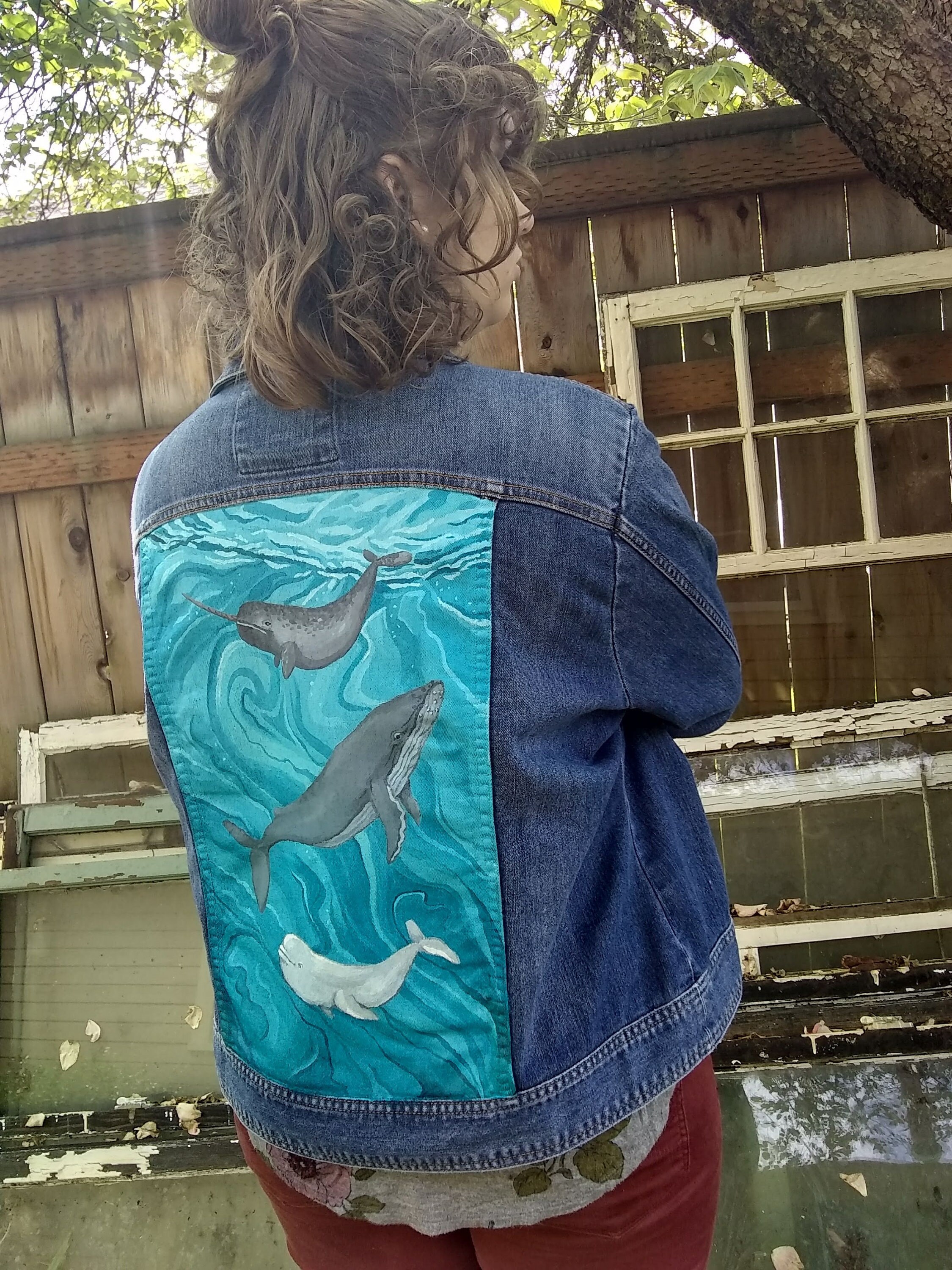 Custom Hand Painted Jean Jacket Etsy