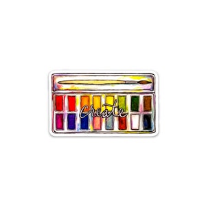 Create Watercolor Paint Artist Sticker