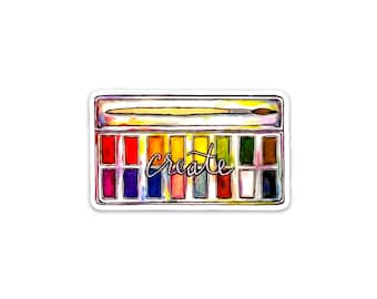 Pegatina para crear una pintura de acuarela