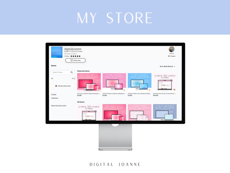 Desktop Icon Folder Bundle Blue Aesthetic Macbook Imac - Etsy