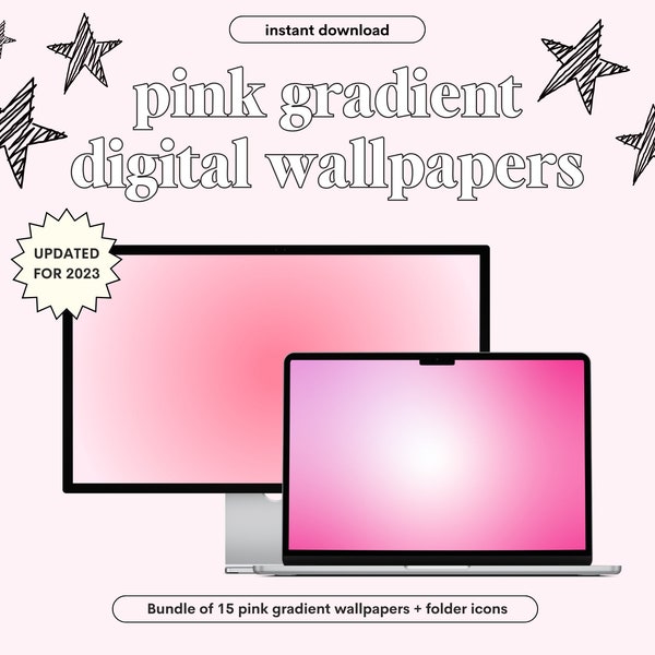 15 Pink Gradient Desktop Wallpapers | Aesthetic, Aura, Pinterest Style MacBook, Icons & iMac Wallpapers