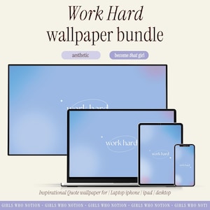 Blue Gradient Inspirational Quote Digital Wallpaper | Aesthetic MacBook, iMac, iPhone & iPad Wallpapers with Digital Icons