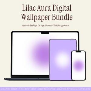 Lilac Aura Wallpaper Set | Aesthetic Desktop, Laptop, iPhone & iPad Backgrounds