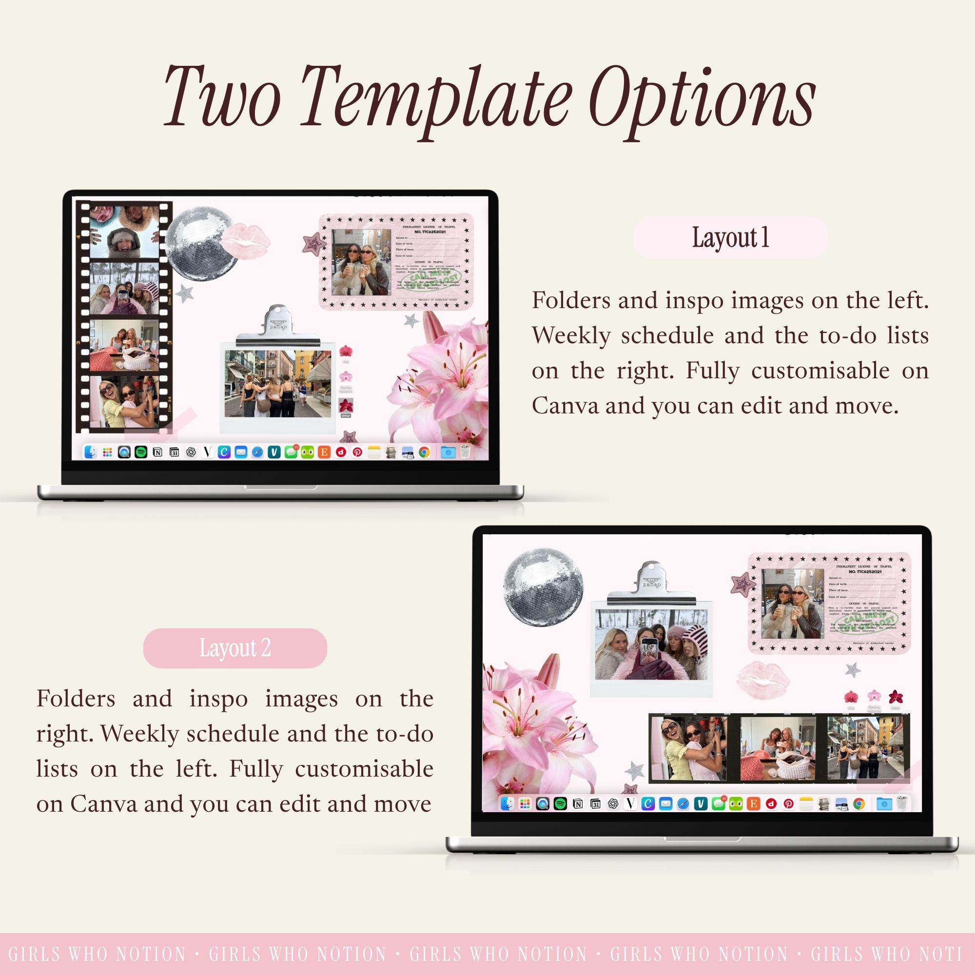 2026 Pink Aesthetic Desktop Wallpaper for Canva | Customisable MacBook ...