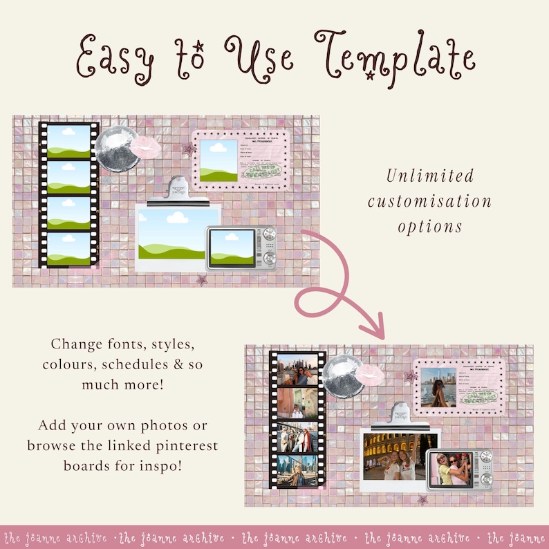2026 Pink Tile Aesthetic Desktop Wallpaper for Canva | Customisable ...