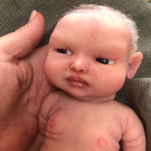 full body silicone marshmallow soft 11.5 baby girl Arisha sculpt blonde hair image 9