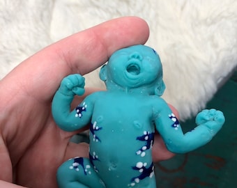 AVAILABLE full body silicone avatar inspired mini kit Jamie 4.5” (baby boy) in super soft blend