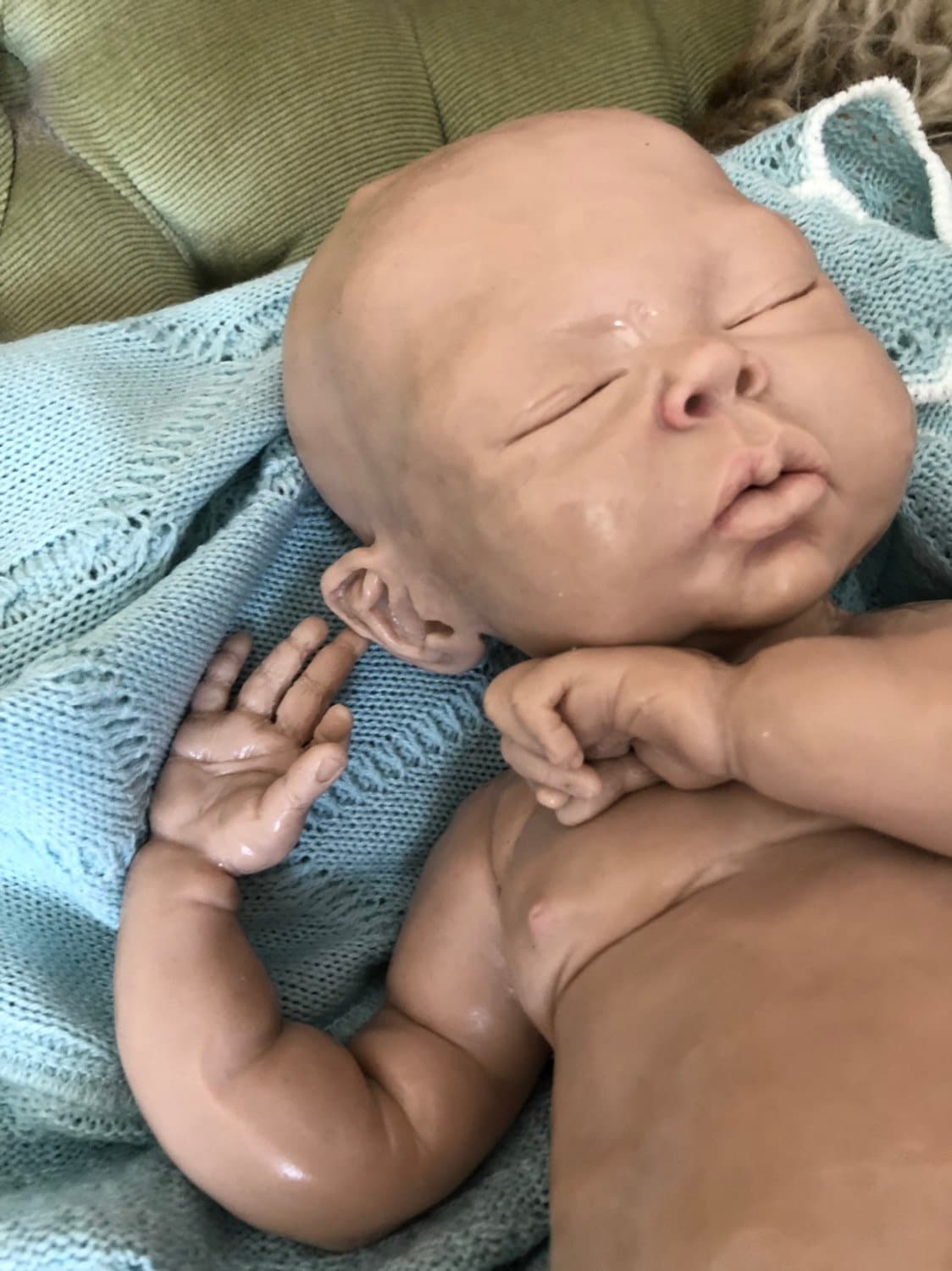 Blank (unpainted) full body silicone kit in soft blend with 3D skin effect
