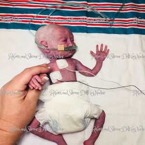 Custom Full body silicone baby boy Coleton 12&quot; at l26-28 weeks gestation