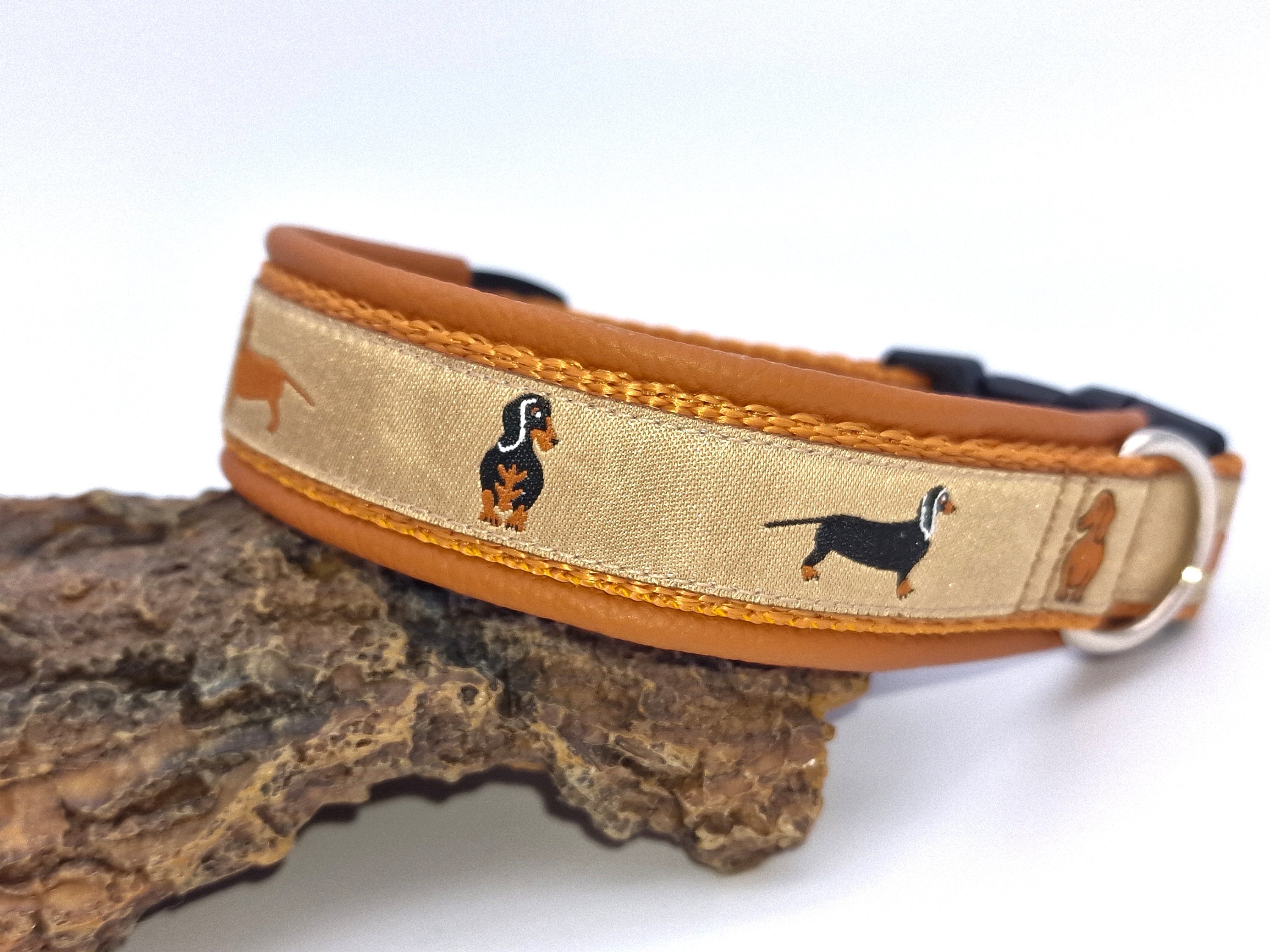 Leder halsband dackel - Etsy.de