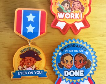 Hamilton Acrylic Pins