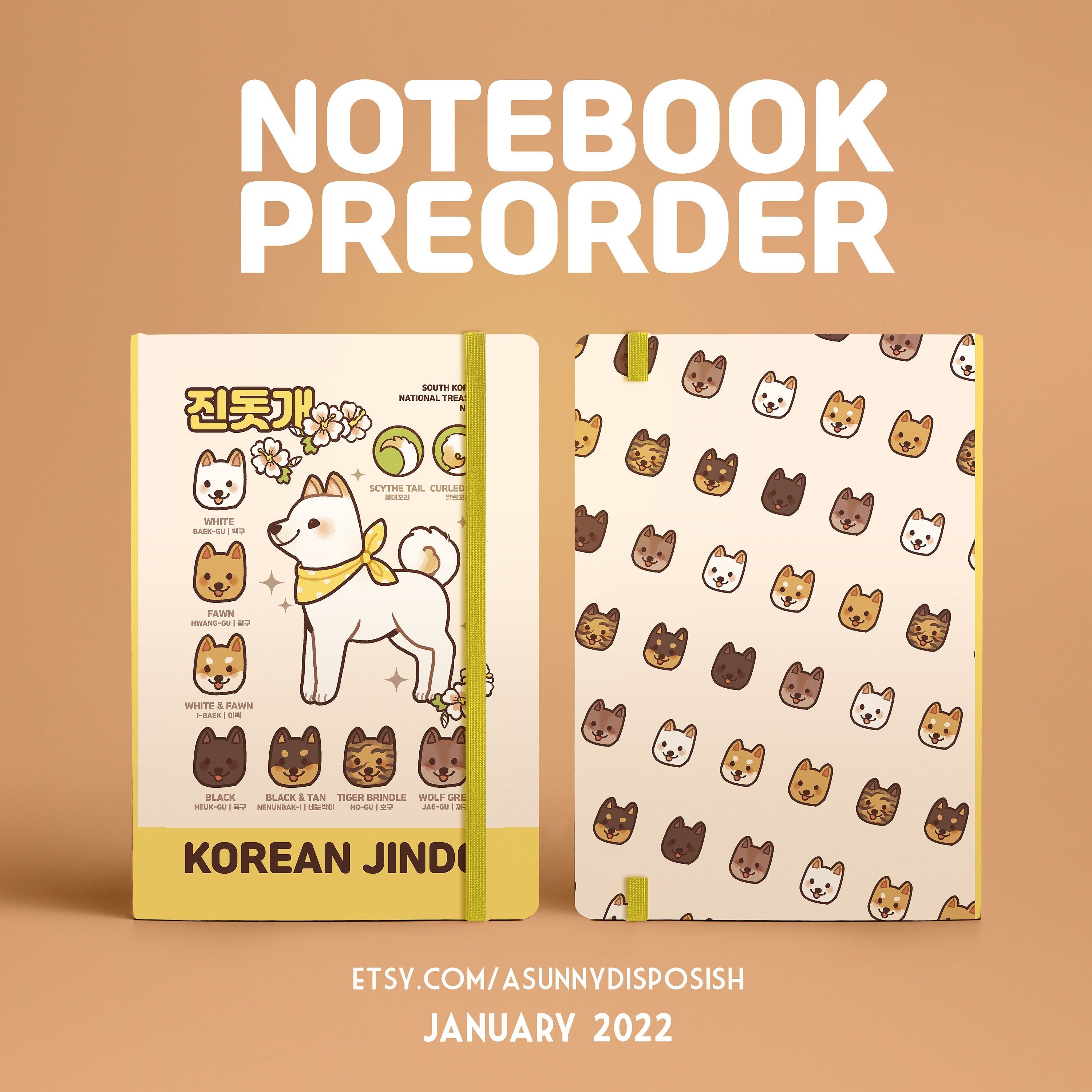 PREORDER Korean Jindo Notebook SHIPS JAN 2023 - Etsy Norway