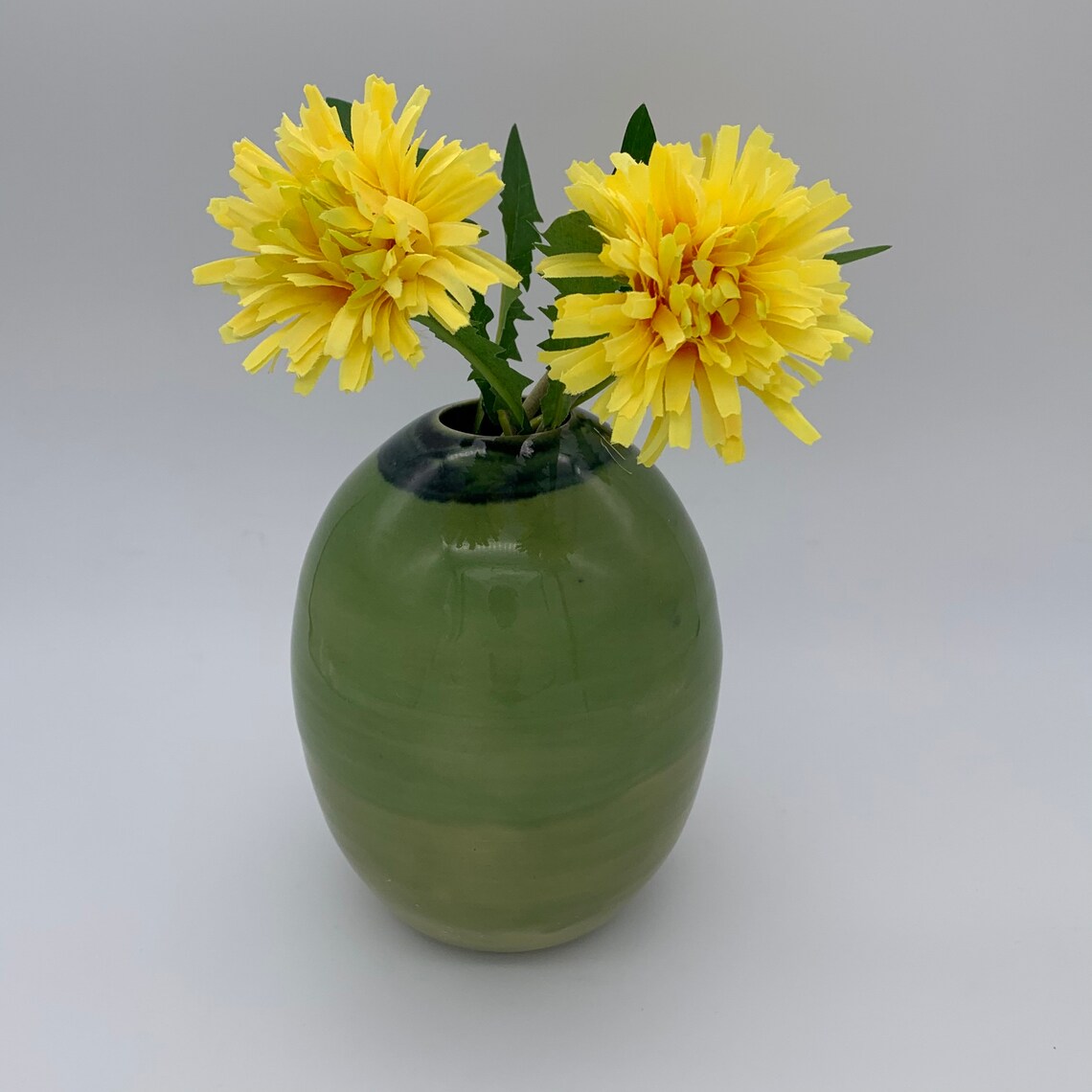 Green Vase Handmade Pottery Vase Etsy