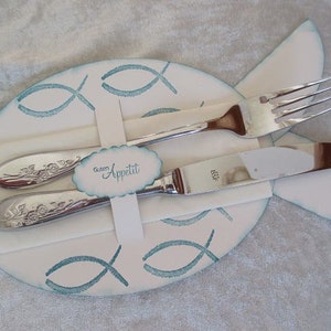 Bestecktasche Fischform Konfirmation / Kommunion
