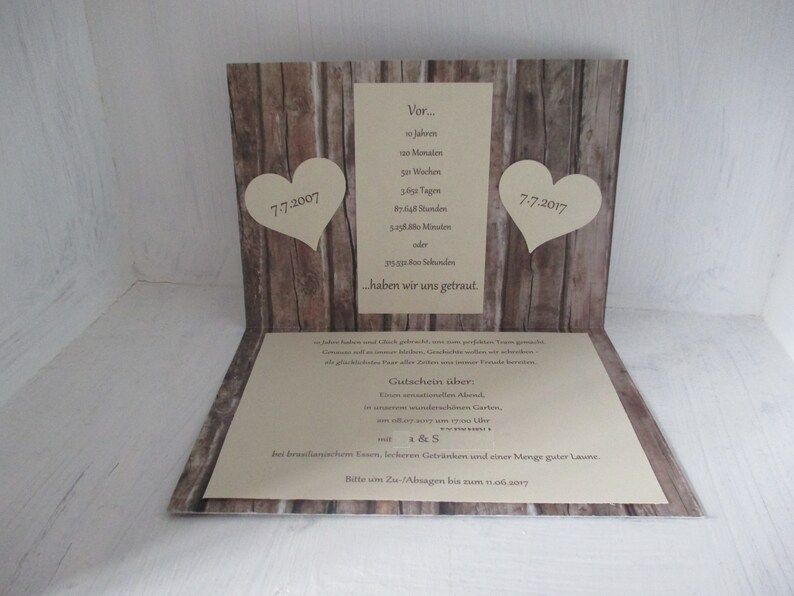 Wooden Wedding Invitation image 2