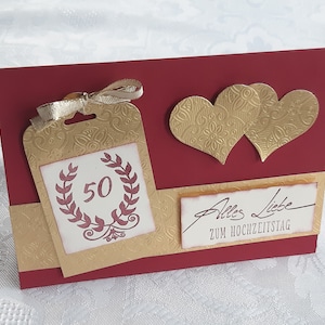 Karte zur  Goldenen Hochzeit