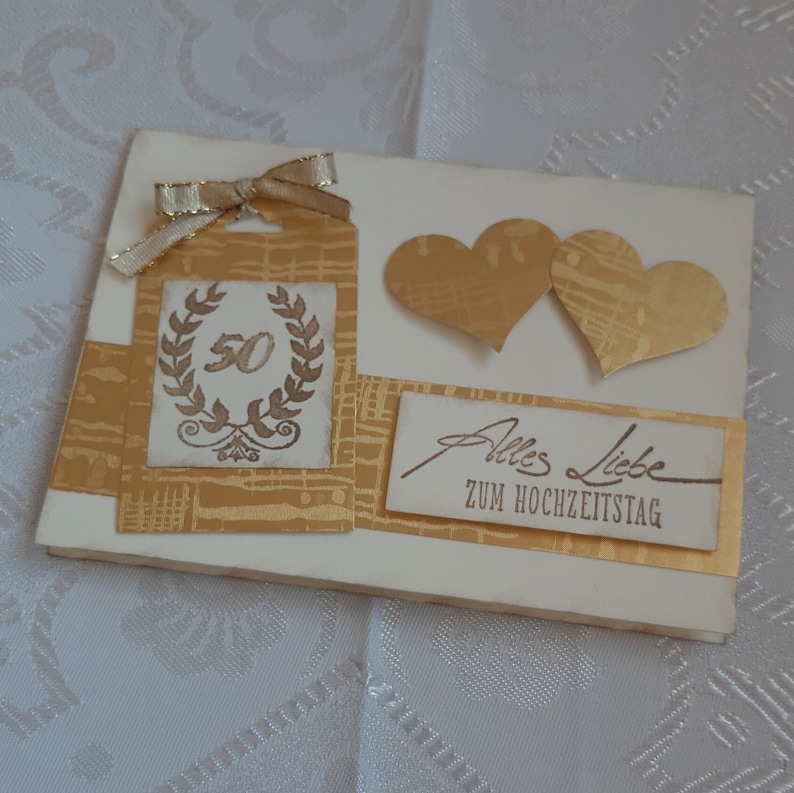 Karte zur Goldenen Hochzeit, personalisierbar ohne Namen