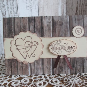 Wooden Wedding Invitation image 1