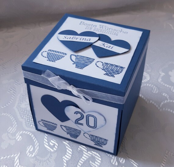 Personalized Explosion Box as a Cash Gift for the Porcelain - Etsy