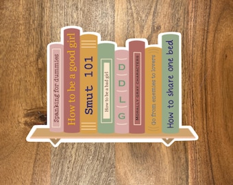 Spicy Bookshelf Sticker, Romance Reader, Kindle Decal