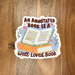 Book Annotation Sticker, Book Lover Gift