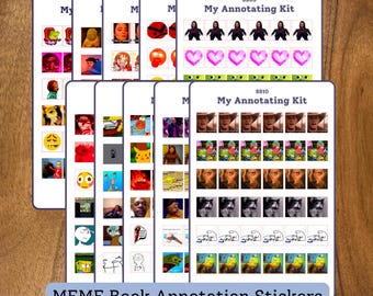 Meme Book Annotation Sticker, Sticker Sheet for Annotating Books