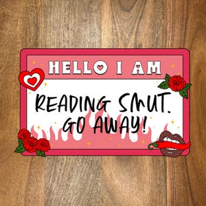 Reading Smut Sticker, Reading Spice, Romance Reader, Bookish Sticker
