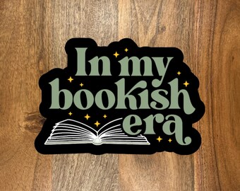 Bookish Era Glitter Sticker, Book Lover Gift