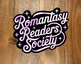 Romantasy Readers Society Sticker, Romance Fantasy Book Lover Decal