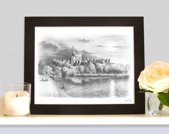 Le château de Windsor, de vous, la Tamise, inspiré par Turner