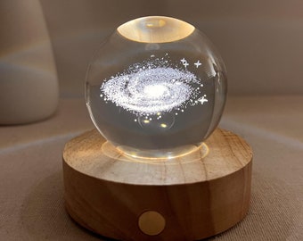 Custom Milky Way Night Lamp, Galaxy Globe Light, Personalized Astronomy Memorial Gift, Nebula Night Lamp, Christmas Holiday Gifts For Her