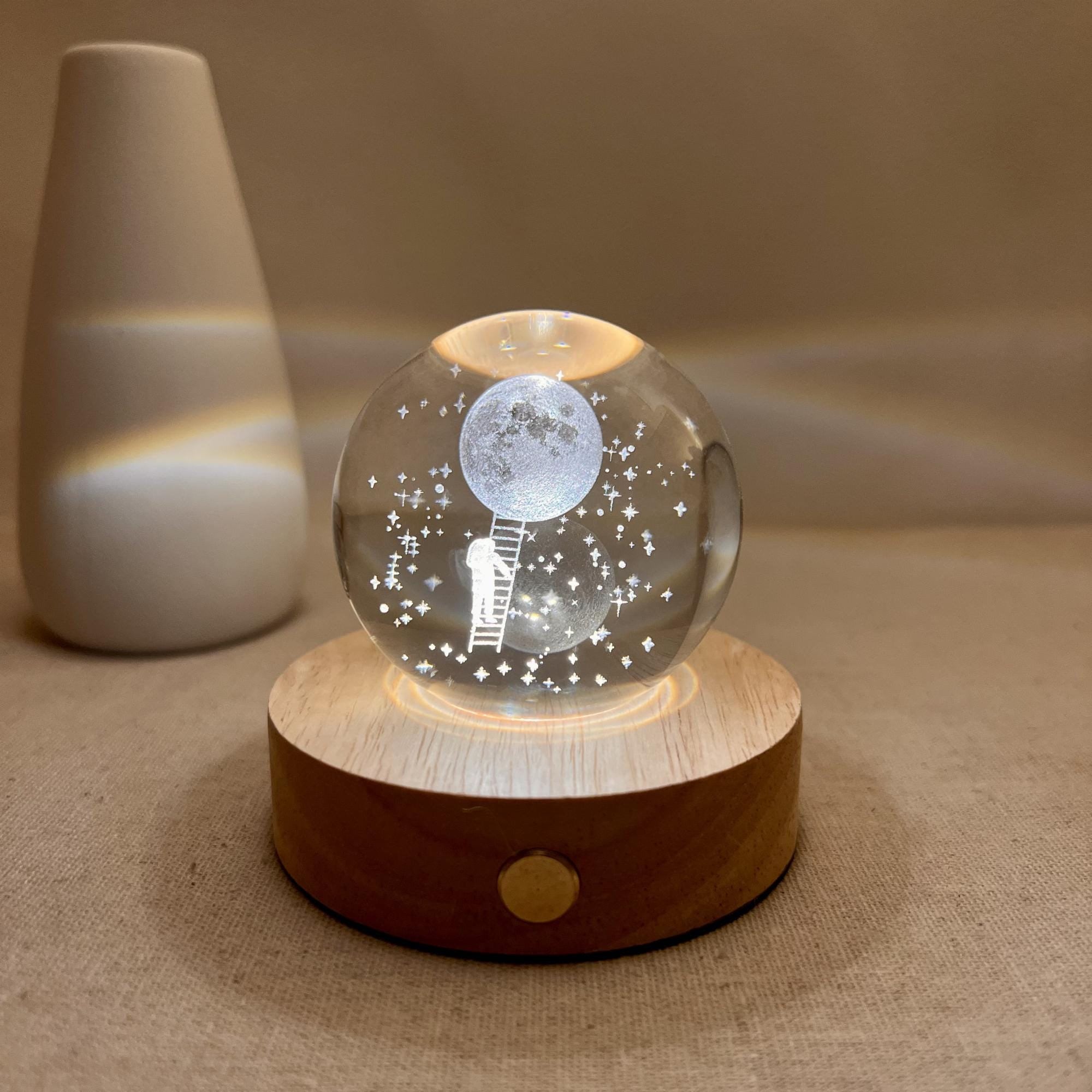Moon Landing Night Light, To The Moon Night Lamp, Astronaut Globe Light, Custom Astronomy Gift, Universe Night Lamp, Valentine's Day Gifts