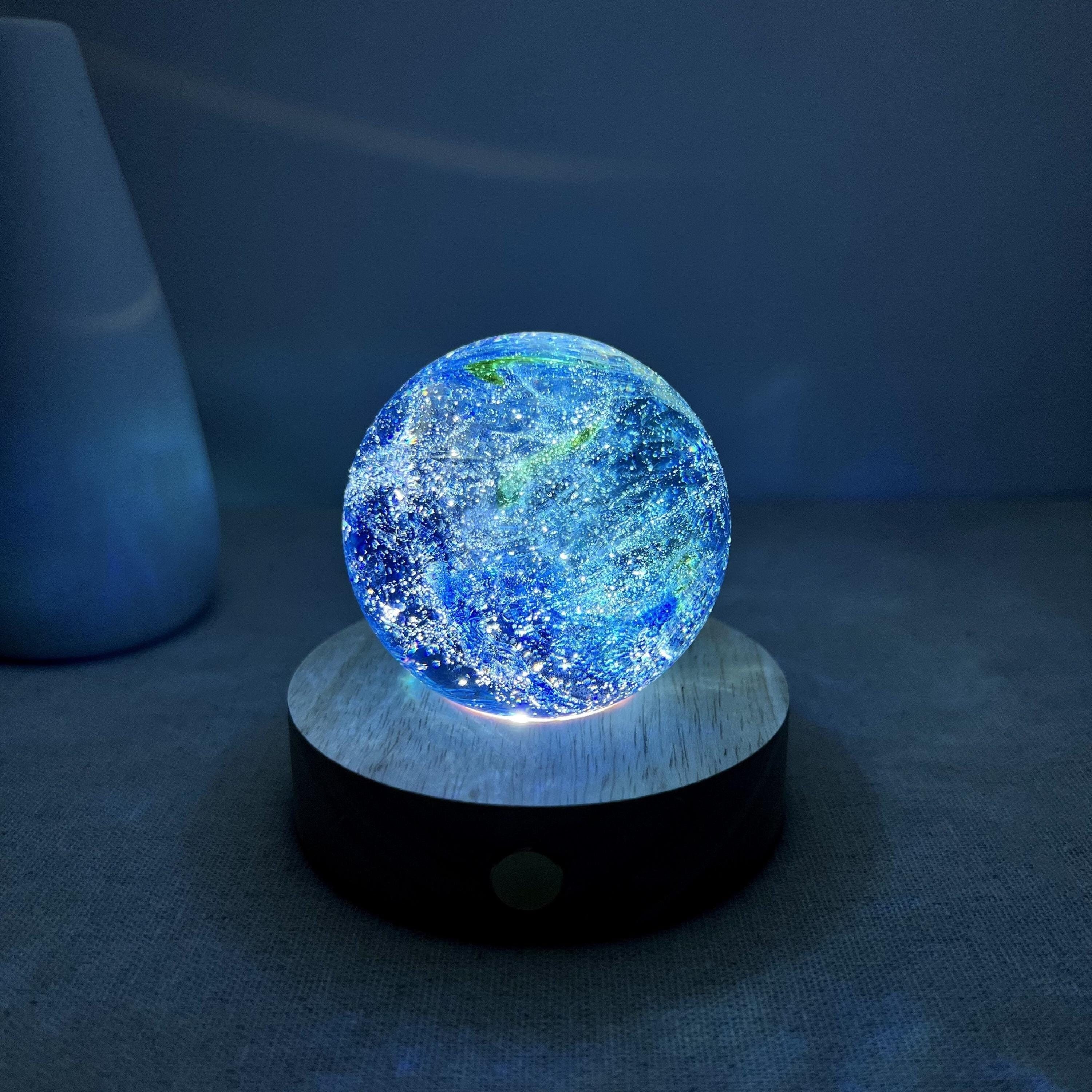Core Memories Lamp, Inside Out Lamp, Inside Out Memory Ball With Wooden Led Light Base Crystal Quartz Ball For Meditation