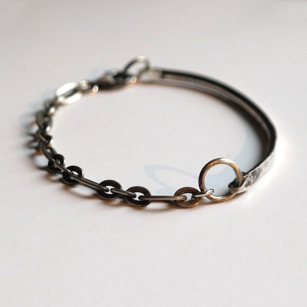 handmade sterling silver bracelet, 925 silver jewelry, hammered silver bracelet