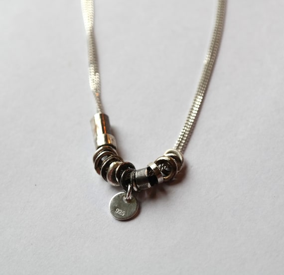 Dainty Nacklace, Sterling Silver Jewelry, Handmade Rings, Multi Strand Nacklace, Chains Necklace