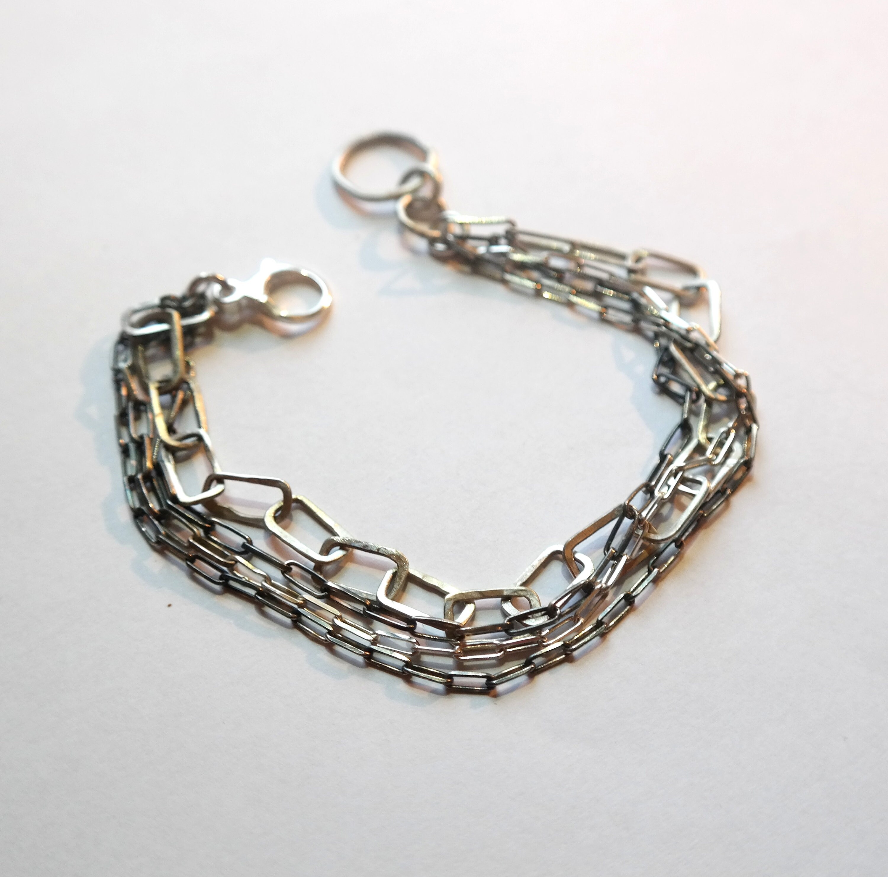 Multi strand bracelet silver Clearance