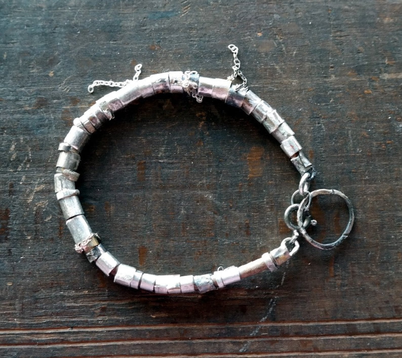 Silver Statement Bracelet Sterling Silver Bracelet Woman Etsy