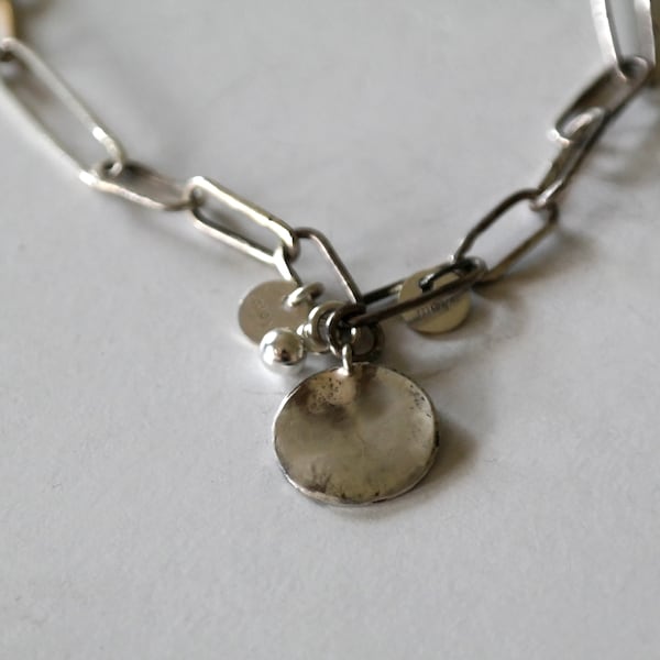 Two Colour Organic Circle Necklace main image 0