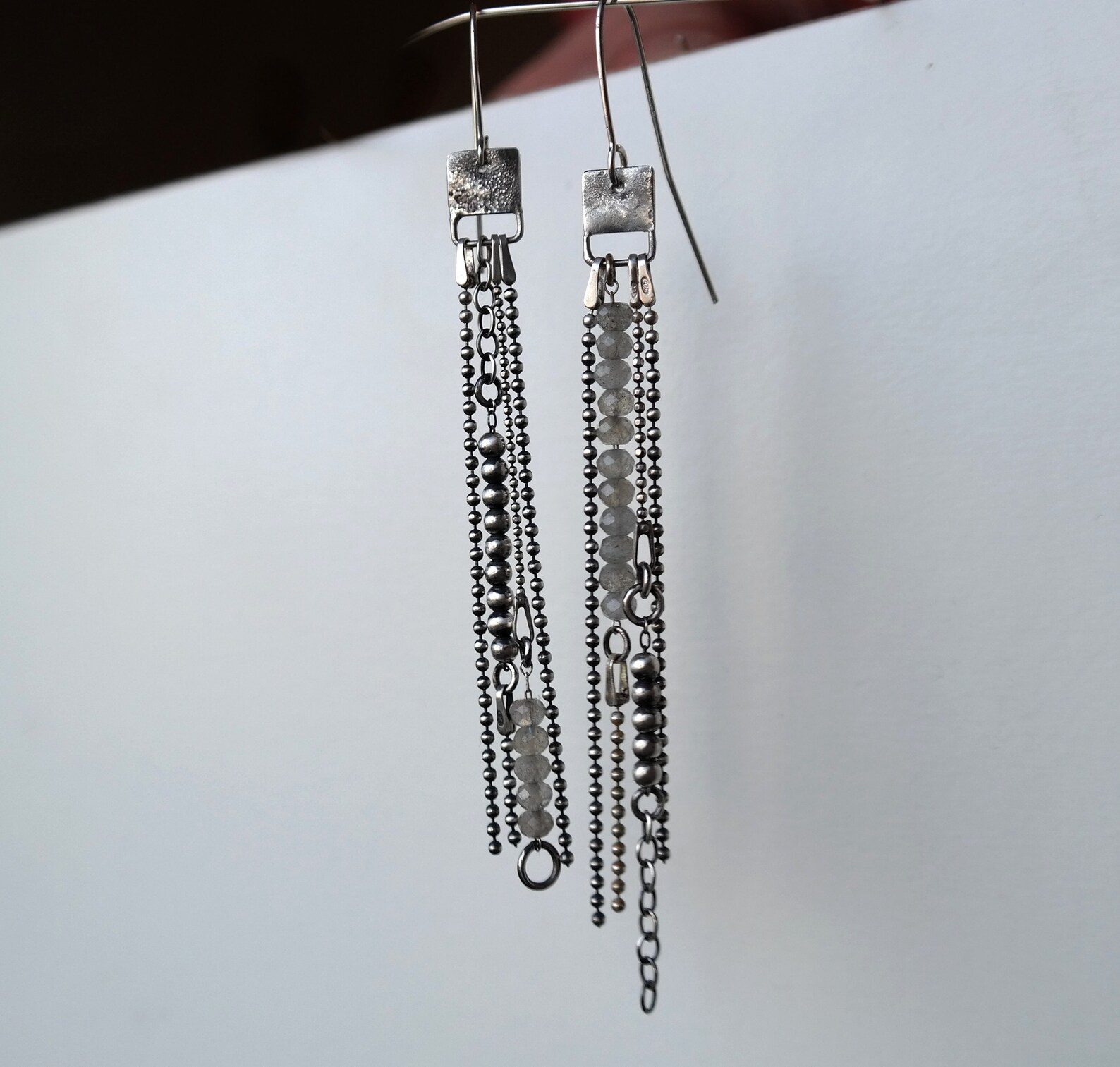•EYE ON YOU• labradorite + silver earrings