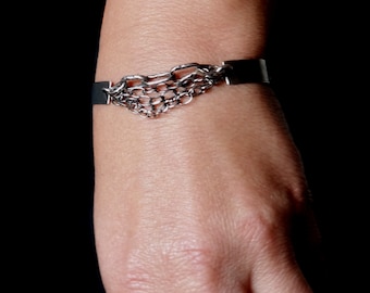 Handmade Sterling Silver Bracelet, Raw Silver, Modern Bracelet, Unique Jewelry