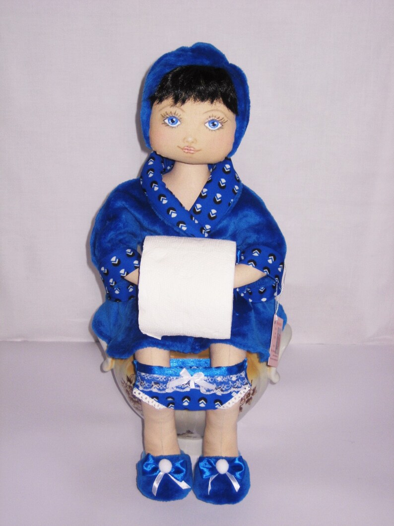 Toilet paper roll holder dolls To order textile doll Etsy