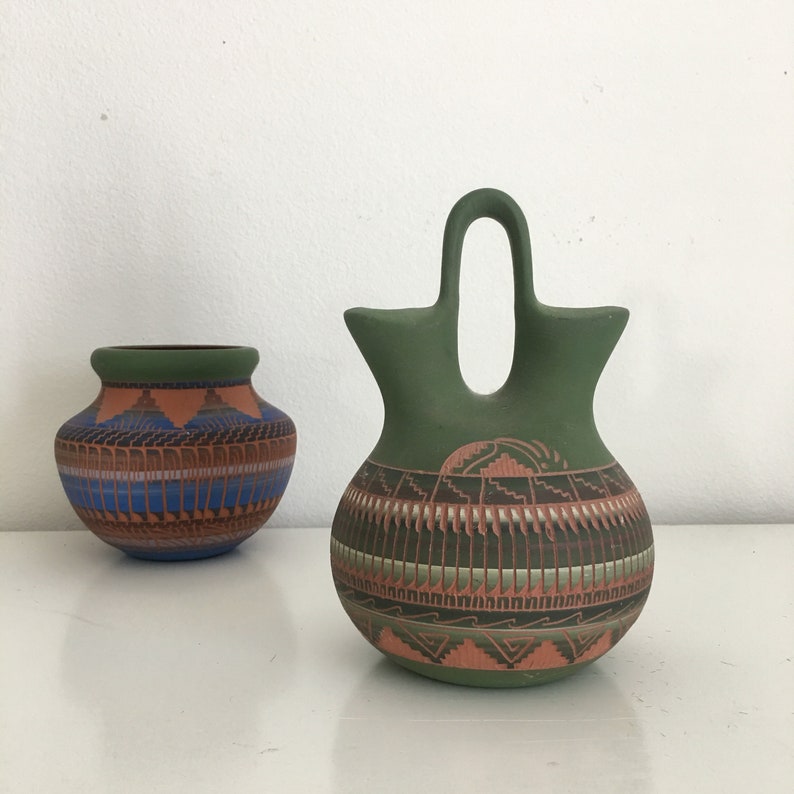 Vintage Native American Wedding Vase Vintage Navajo Vase Etsy