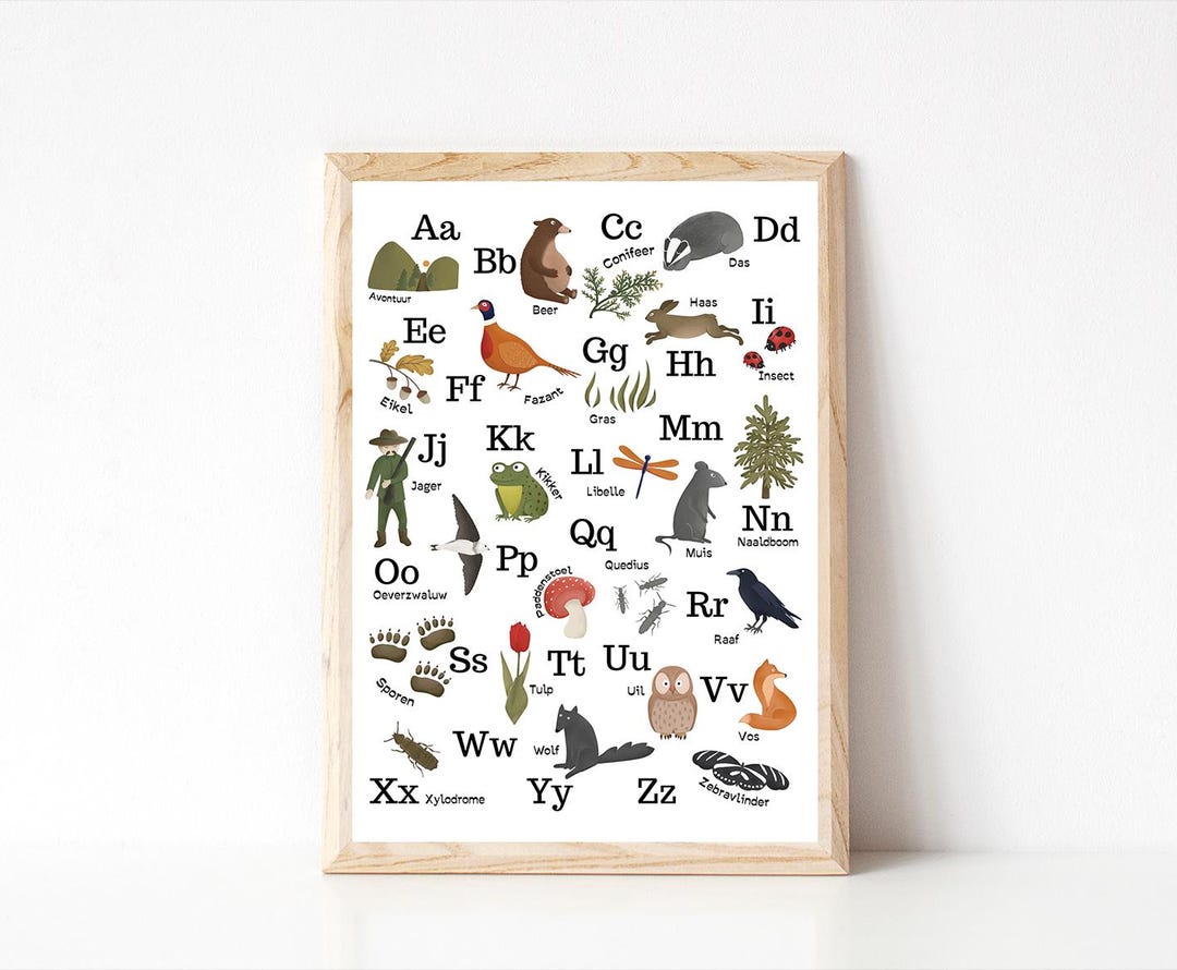 Forest Alphabet Poster – Learning With Nature - Etsy